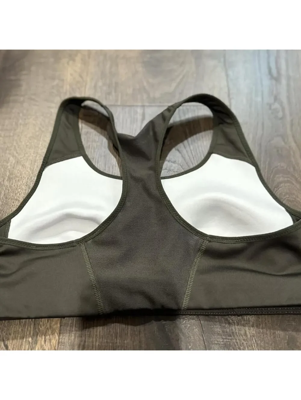 Nike Women's Khaki and Green Bra